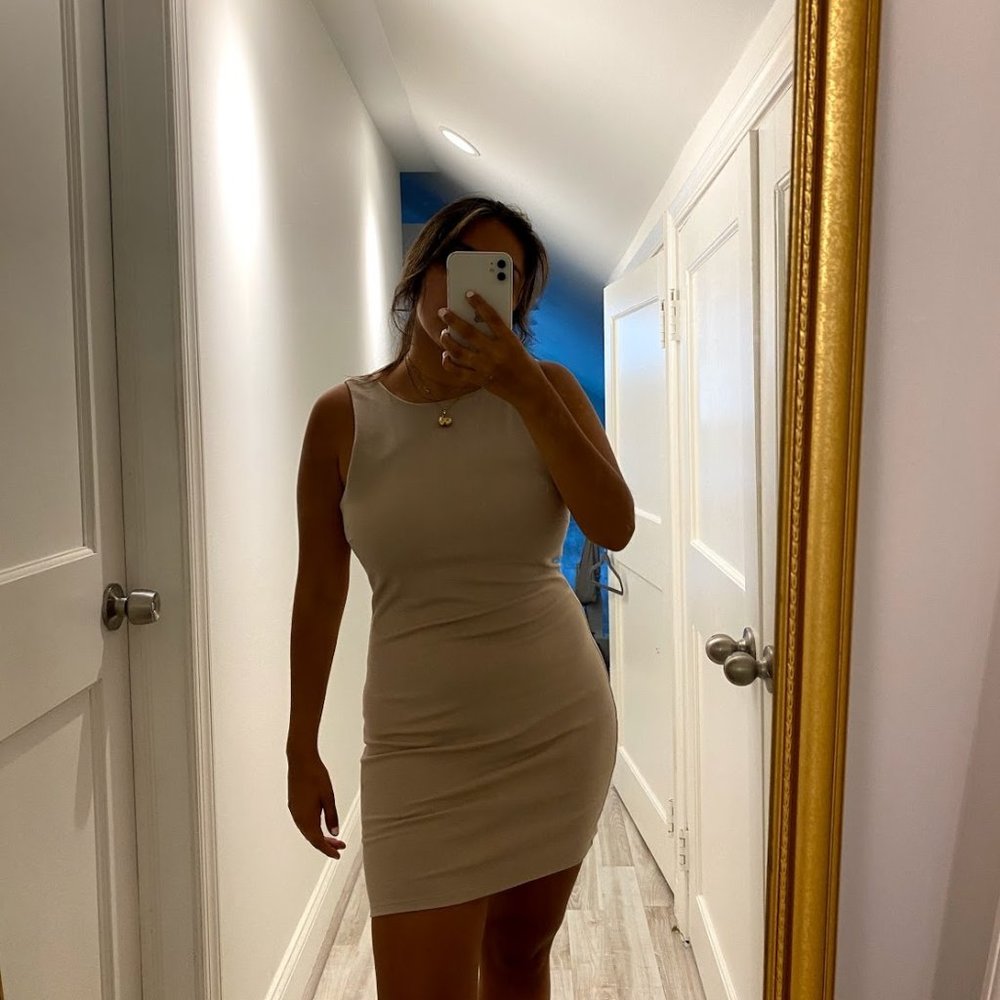 FOREVER 21 Structured Cream Dress